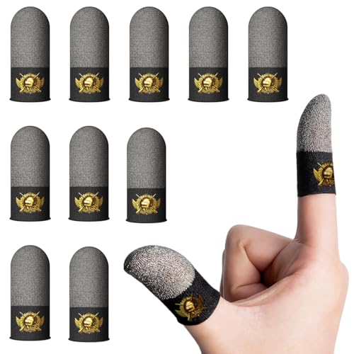 【送料無料】IUGGAN 指サック ゲーム 縫い目なし 音ゲー 指サック スマホゲーム 荒野行動 PUBG Mobile Codモバイル Apex ゆびさっく 超高感度 超薄銀繊維 ゆびサック 携帯 手汗対策 指カバー 全指対応 誤触減少 滑り止め iPhone/Android/ipad 対応 10個入り