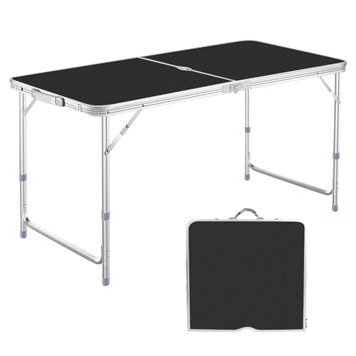 【送料無料】DesertFox キャンプテーブル アウトドア テーブル 折りたたみ 120cm 3段階高さ調整可能 ピ..