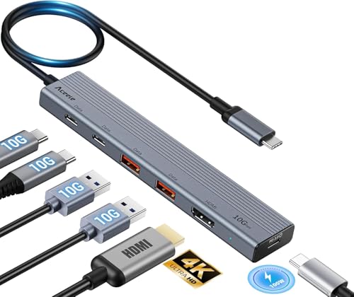 【送料無料】Aceele USB 3.2 Gen 2 ハブ 4つのUSB-Aポート付き USB 3.2 ハブ 100cmケーブル付き ノート..