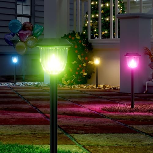 【送料無料】BITPOTT ソーラーライト 屋外 防水 IP65 おしゃれ 明るい 高54CM、自動点灯/消灯 埋め込み..