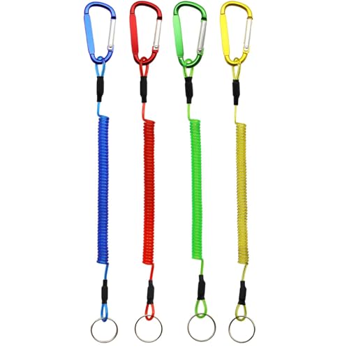 【送料無料】fogman スパイラルコード 落下防止 ワイヤー キーストラップ カラビナ付き 伸縮  ...