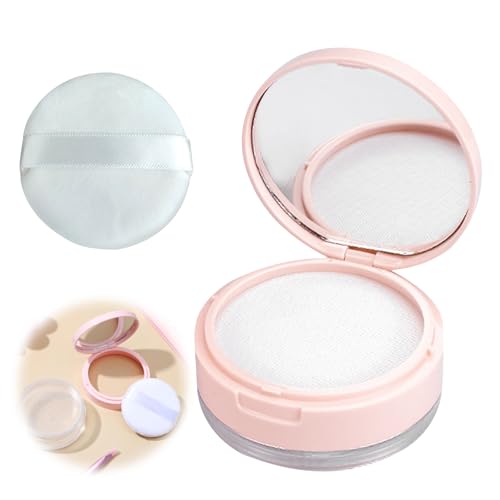 【送料無料】PAVIKE パウダーケース 鏡付き パフ付き 10g 携帯用 詰め替え メイク道具 ルースケース ル..