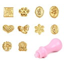 【送料無料】CHENLONB シーリングスタンプ 専用ヘッド 交換 10枚セット 復古風印鑑 DIY 手帳 招待状 記念日装飾 手紙や封筒のデコレーション シー...