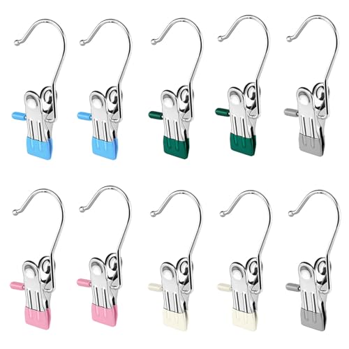 【送料無料】TVETE 洗濯バサミ【10個】 ステンレス 鋼 ノンスリップ 多用途 フッククリップ