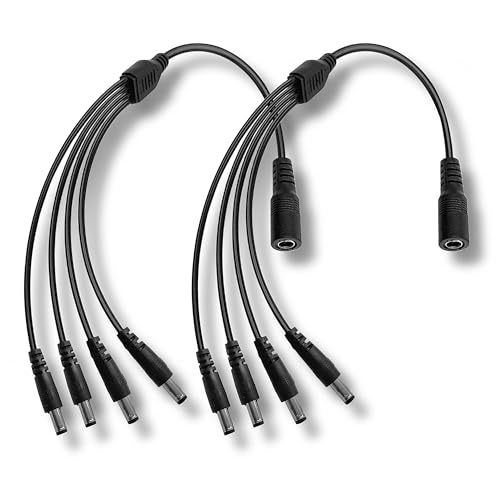 【送料無料】クリアヒル（Clearhill）1メスからオスへのDC電力スプリッターケーブル、プラグ5.5mm x 2...