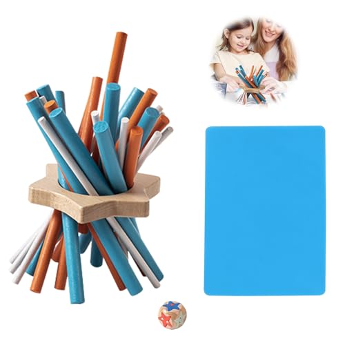 楽天MAHY【送料無料】TVETE バランスゲーム ボードゲーム すてぃっくてぃっく 木製バランスゲーム 立体パズル カラフル集中力 ゲーム ドミノブロック 積み木ブロック 手先の訓練 子供から大人（36ヶ月以上適用）