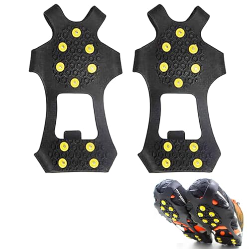 【送料無料】Selinear スノースパイク10歯雪爪 熱可塑性ゴム材料 屋外氷爪秋冬雪地滑り止め靴カバークライミング 登山簡易