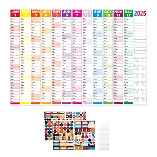 【送料無料】PAVIKEカレンダー2025 壁掛け 年間カレンダー 2025壁掛け ポスターカレンダー 2025年カレ..