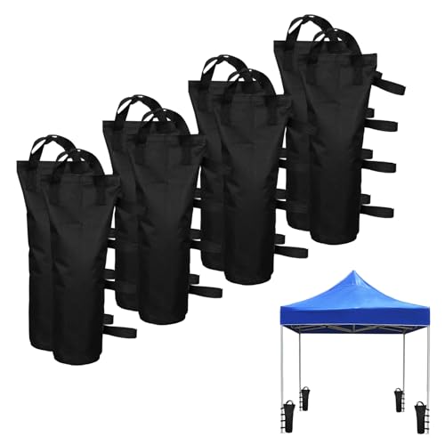 【送料無料】テント 重り 8個セット 折りたたみ ウエイトバッグ タープ おもり 砂袋 転倒防止 10kg マルチウェイト テント タープ用 固定バンド付き 重し袋 PVC 防水 多機能 キャンプ ピクニック 持ち運び可能 台風 強風対策