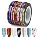 【送料無料】PAVIKEネイル ラインテープ 【30色】ラインネイルシール ラインアートテープ ネイルアート用ラインテープ ネイルアクセサリー、DIYネイルツー...