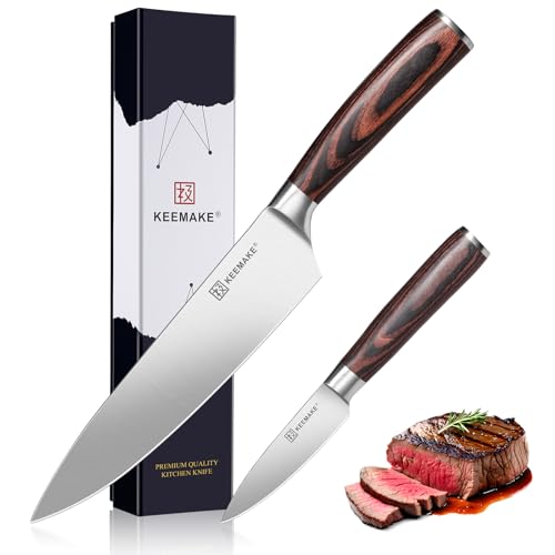 【送料無料】KEEMAKE 包丁 包丁セット ペティナイフ 皮むきナイフ シェフナイフ ステンレス 木製柄 左..