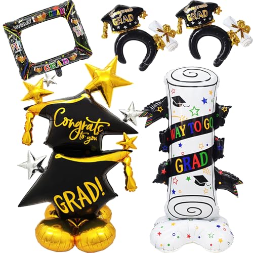 【送料無料】GOPATY卒業飾り 卒業風船 アルミバルーン 2025卒業式飾り 特大サイズ 立つ可能 写真道具 ..