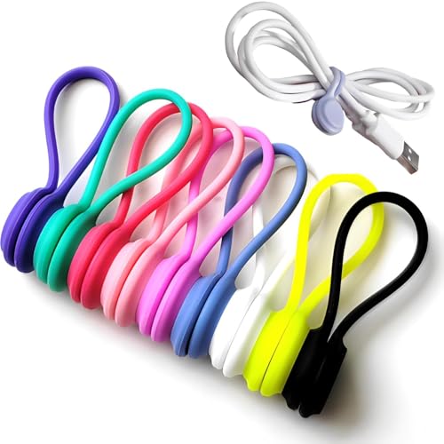 【送料無料】fogman ケーブルクリップ コード まとめる マグネット式 多機能 束ねる 収納 10色セット