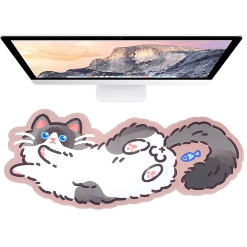 【送料無料】Benvo マウスパッド 可愛い猫 大型 ゲーミング マウスパッド 70*30*0.3cm 特殊形状 キーボードパッド 滑り止めゴム底 滑り止め マウス対応 耐洗い表面 快適操作性