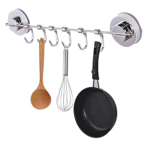 【送料無料】キッチンツールフック キッチン 吸盤 ステンレススチール、超強力吸盤 台所用フック 防水..