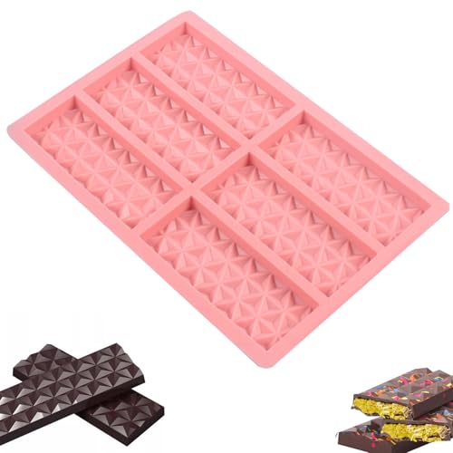 【送料無料】DEVENTORZ チョコレート型 シリコンモールド チョコ型 6穴 長方形 ノンスティックチョコレ..