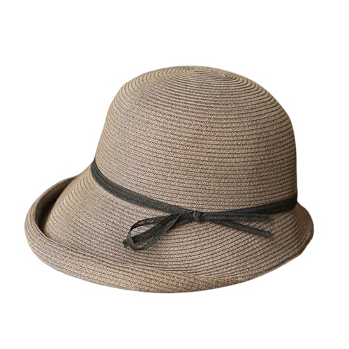 【送料無料】[RUNQIU] レディース 帽子 麦わら帽子 あご紐付 小顔効果 通気性 風通し 折りたたみ ハッ..