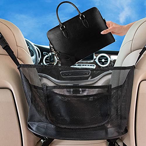 【送料無料】SEAMETAL 車用収納ポケット 収納バッグ 車用 ネットポケット シートバックポケット 大容量..