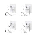 【送料無料】湯おけホルダー(4個セット)強力吸着シート「洗面器 フック 洗面所 収納 湯桶 風呂桶 バススタイル 壁面吸着湯桶掛け バス収納 お風呂