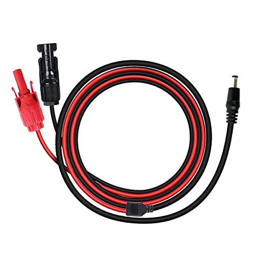 【送料無料】MC-4 ソーラーコネクタる to DC5521 ポート 16AWGソーラーパネル 変換アダプター 充電ケーブルを 対応 MC-4 回す DC5.5x2.1mm for ポータブル電源And Solar panels(公頭-正極, 母頭-負極)