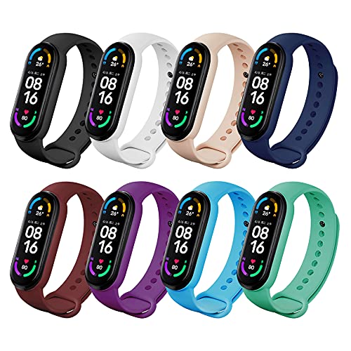 【送料無料】[BDIG] コンパチブル Xiaomi Mi band 5 ベルト Mi Band 6 バンドベルト替えベルト通気設計 ブレスレット柔らかい交換用 シリコン製 カラフル シャオミ スマートバンド(2)