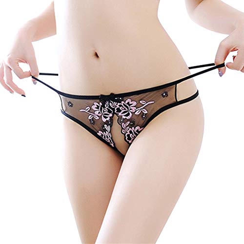 【送料無料】[Beirou] レディース tバック ショーツ セクシー レース 上品 お花模様の刺 ヒップハンガー 透けパンティー 下着 女性らしさ コーディネーター