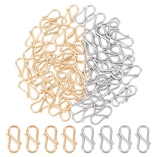 【送料無料】UNICRAFTALE 約60個 フッククラスプ フック留め具 留め金 Sフック S字型フック 304ステン..