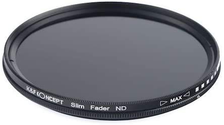 【送料無料】K&F Concept バリアブル NDフィルター 可変式ND 減光範囲ND2~ND400 薄枠設計 (国内正規品)
