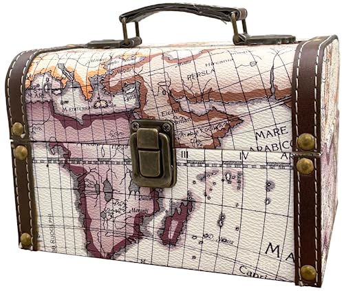 【送料無料】elrinrin 小物入れ 木製 宝箱 収納 アンティーク 小箱 ふた付き インテリア