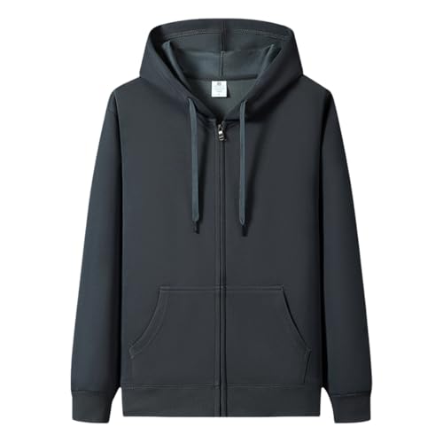【送料無料】[AYISTELU] ベーシックパーカー メンズ 秋冬服 ジップアップ パーカー フード付き 大きいサイズ 無地 スエットシャツ メンズ トップス フリース 暖かい(4)
