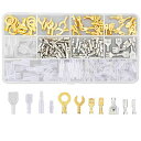 【送料無料】Litorange 端子セット 板厚を増す 230個入れ CA/CW104 オス/メスタイプ 絶縁スリーブ 付き 接続端子 エレクトロタップ 端子 ...