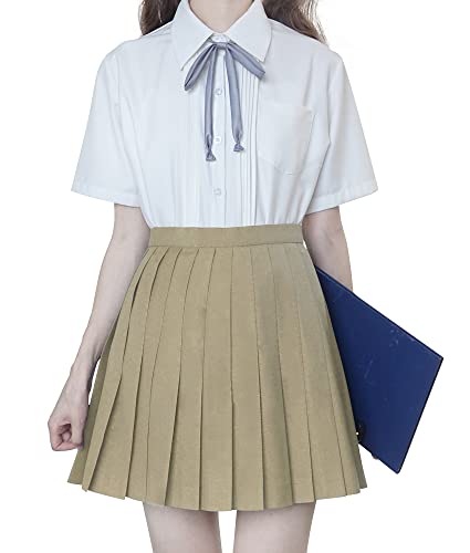 【送料無料】[Sharphon] 制服 スカート 42/45/48/60/80CM丈 黒 紺 灰色 3色 22本 無地 ライン ハイウエ..