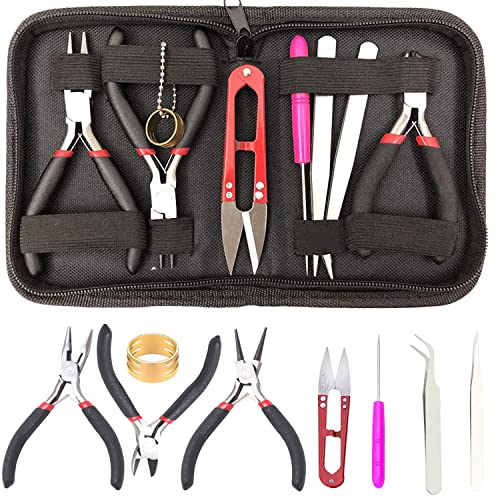 【送料無料】KEWAYO ジュエリー制作ツール 手芸ツール 8点セット 金具 平ペンチ 丸ペンチ ニッパー ピ..
