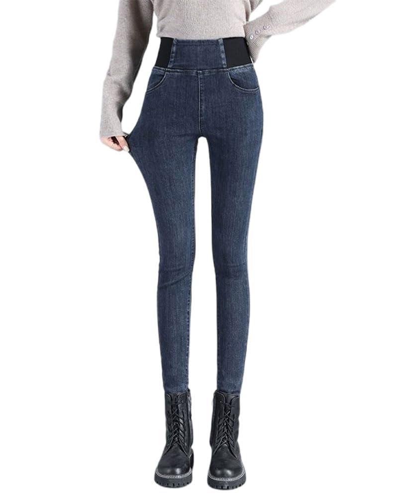 【送料無料】[LUJPOIR] デニムパンツ ジーンズ レディース ゆったり ストレート ウエストゴム ハイウエスト 体型カバー 着痩せ ブルー ズボン ロングパンツ 色：ハイウエスト-ブルー、サイズ：L