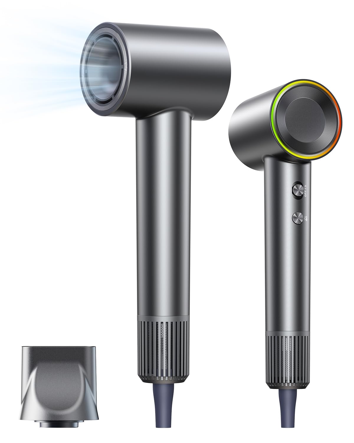 【送料無料】ドライヤー 折り畳み式 メモリー機能付き 家庭用/旅行 プレゼント FATHER 色：グレー