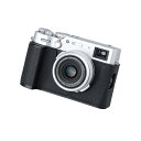 【送料無料】SIUTATDSH カメラハーフケース 適用 Fuji X100VI ビンテージメタル本革インスタントカメラ保護ケース スタイリッシュ ポータブル ...