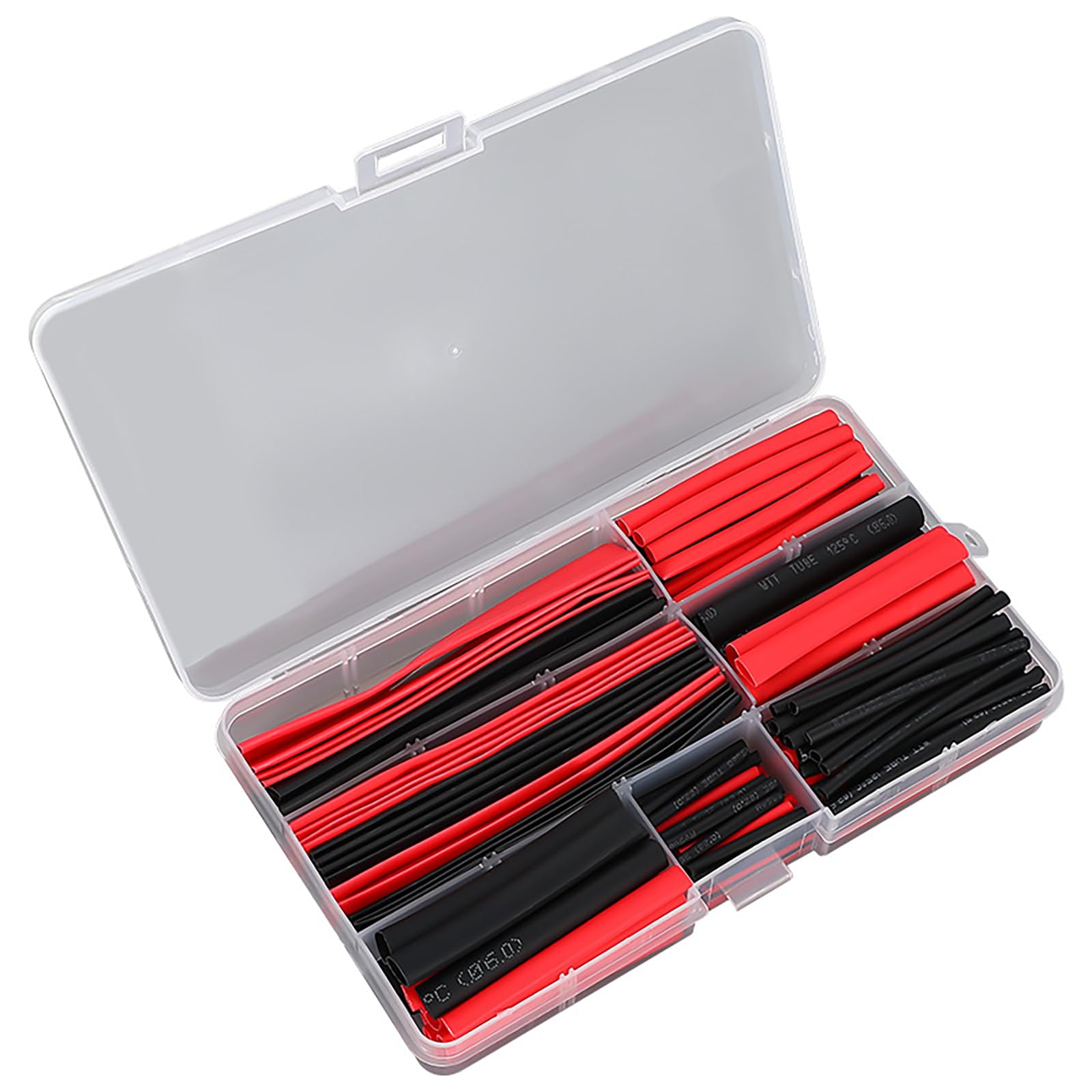 【送料無料】LUYING 熱収縮チューブ 150個セット 2色8サイズイズ 2/2.5/3.5/5/6/8/10/13mm 赤 黒 収縮..