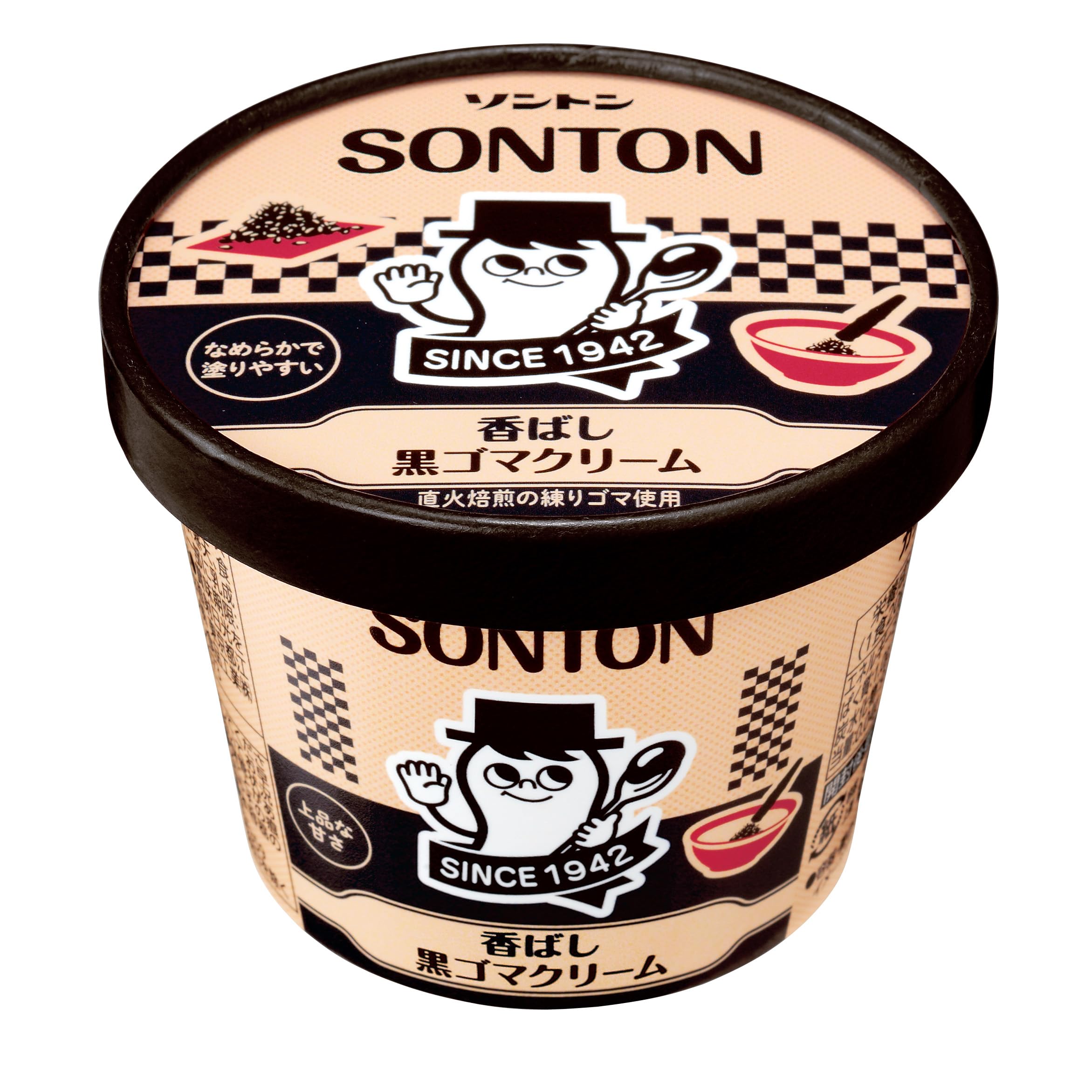【送料無料】ソントン ファミリーカップ 香ばし黒ゴマクリーム 130g ×6個