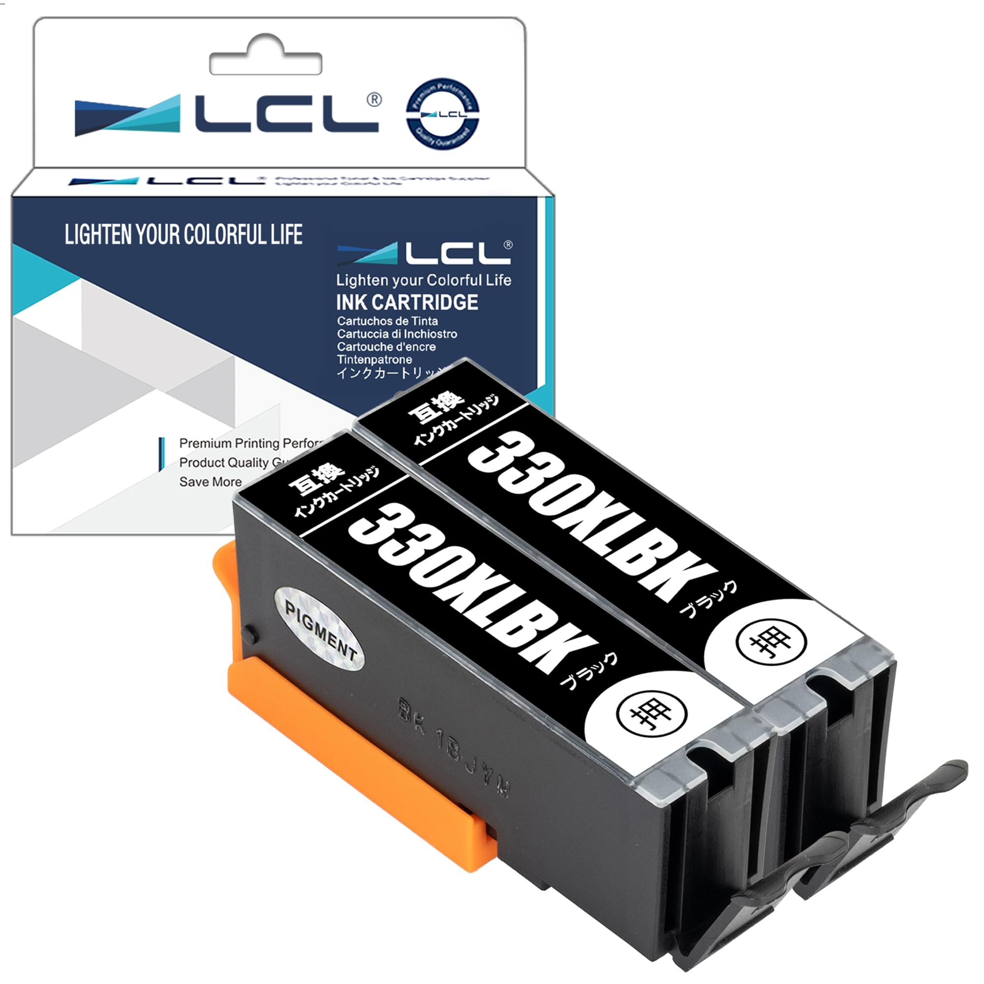 【送料無料】LCL BCI-330 互換 PGBK 2本 大容量XLサイズ キャノン用 純正同様 顔料ブラック TS8830 TS8730 TS8630 TS8530 インク