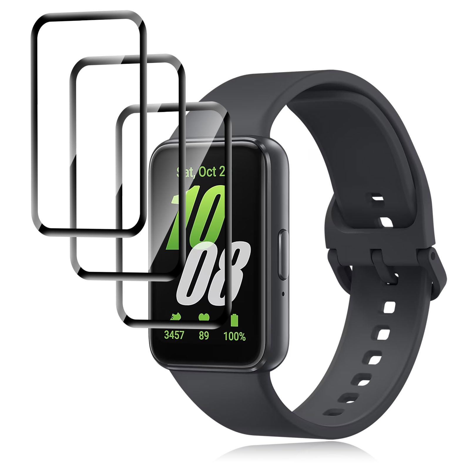 【送料無料】【4枚セット】For Galaxy Fit 3 フィルム Mosasa Galaxy Fit 3 フィルム PMMA素材採用 柔らかい 衝撃吸収 飛散防止 3D全面保護 指紋対策 反射低減 気泡ゼロ 高透過率 高感度