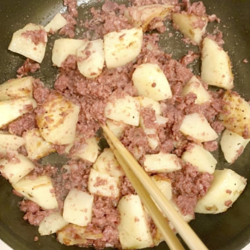【送料無料】肉のハナマサ お肉屋さんの コンビーフ 缶詰 340g x3缶セット 牛肉使用 保存食 非常食 mahy1-10191641 MAHY サンプル画像3