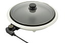 【送料無料】オーム(OHM) 電機 ホットプレート 丸形 フッ素加工 着脱式 お手入れ簡単 温度調節 高温調理 ホワイト COK-YM130A-W 08-329...