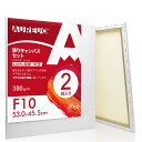 【送料無料】AUREUO 張りキャンバス セット F10 (53.0cmx45.5cm) 中目 100%コットン 2枚 初心者 絵画用具 芸術絵創作 現代油絵 美術装飾 水彩画・油絵画・アクリル兼用