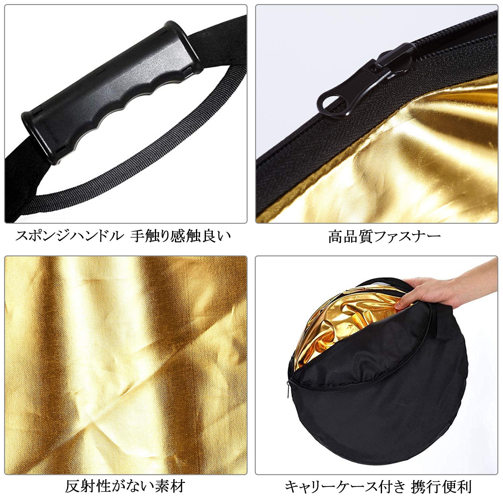 【送料無料】Selens 5-IN-1楕円レフ板60x90cm+レフ板ホルダー+2Mライトスタンド リ...