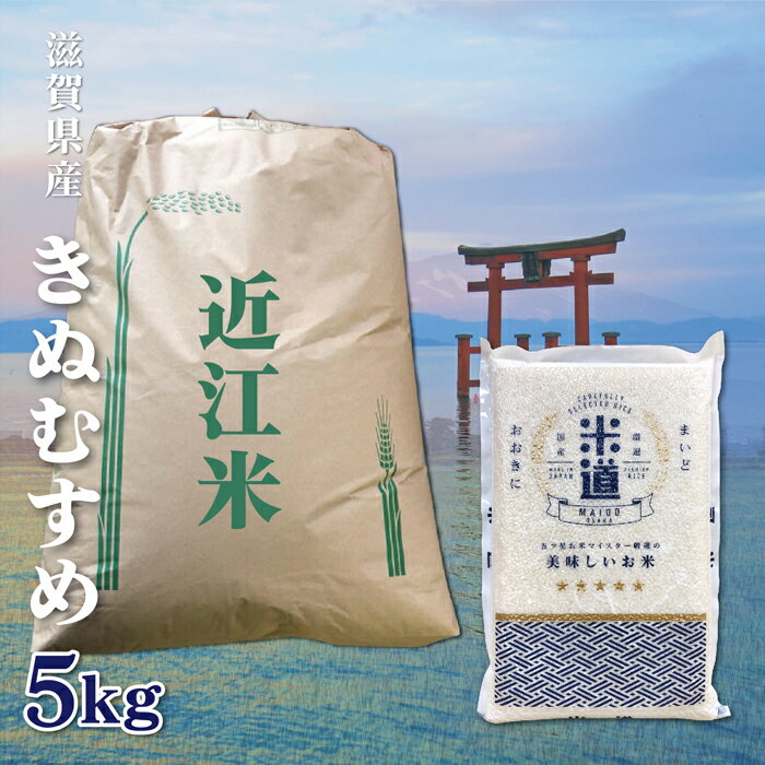 【送料無料】 【新米】 米 滋賀県産 きぬむすめ 5Kg お米 令和二年産 玄米 白米 ごはん 一等米 単一原料米 分付き米対応可 保存食 米 真空パック 高級