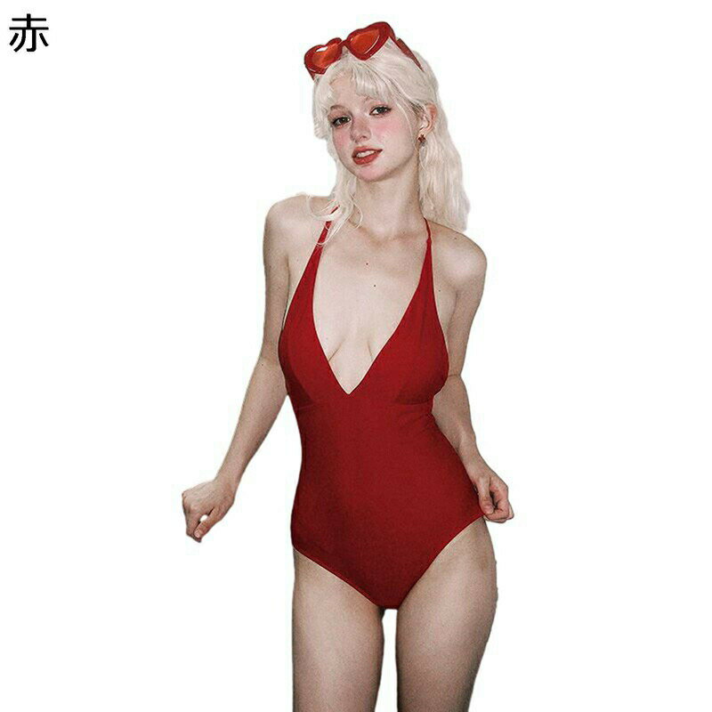 水着 モノキニ レディース オールインワン セクシー スイムウェア 深いVカット バッククロス シンプル オシャレ ハイレグ オトナ女子 女性らしい パッド有り 韓国風 ビーチ スイミング 旅行