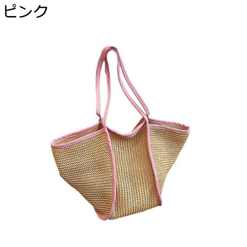 かごバッグ手織りバッグトートバッグ...