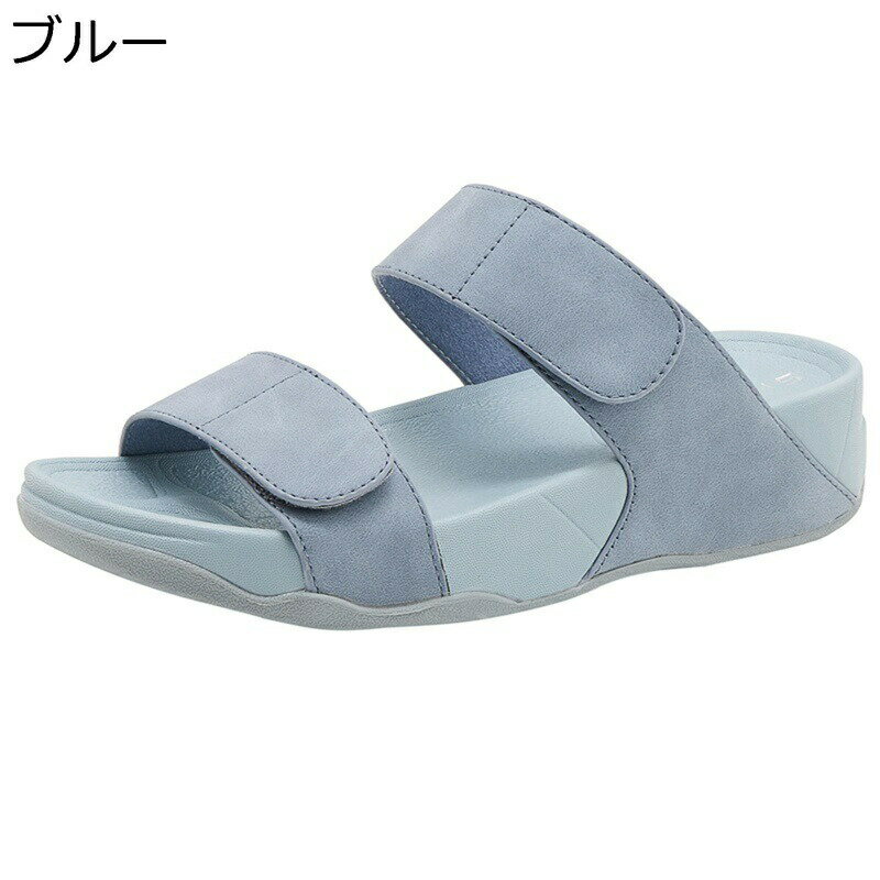ミュール サンダル 厚底 レディース オープントゥ かかとなし ダブル ファスナー 春夏秋 滑り止め 耐磨耗性 痛くない 履きやすい 通勤通学 日常着用 散歩 デート 無地 ビーチサンダル