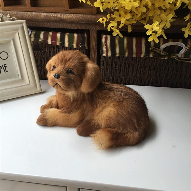 お米の米道 楽天市場店の犬 置物 リアルぬいぐるみ かわいい ゴールデンレトリーバー 本物そっくり 手作り ワンコ おもちゃ インテリア 自宅 オフィス お店飾り 福祉施設 介護施設 お見舞い 誕生日 贈り物 ドッグ 伏せ 可愛い｜アングル3