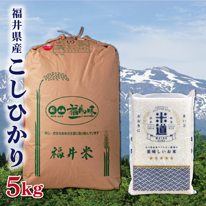 米 5kg 送料無料 白米 無洗米 こしひかり 新米 令和二年産 福井県産 5キロ お米 玄米 ごはん単一原料米 保存食 米 真空パック 保存米